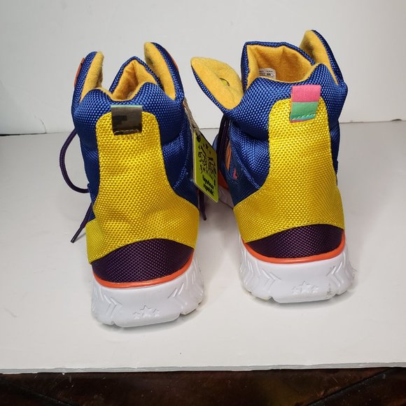 Tigerbear Republik Multicoloured Retro High Top Trainers Size 10 - Picture 5 of 7